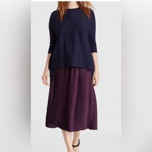 Eileen Fisher Knife Pleated Midi Skirt